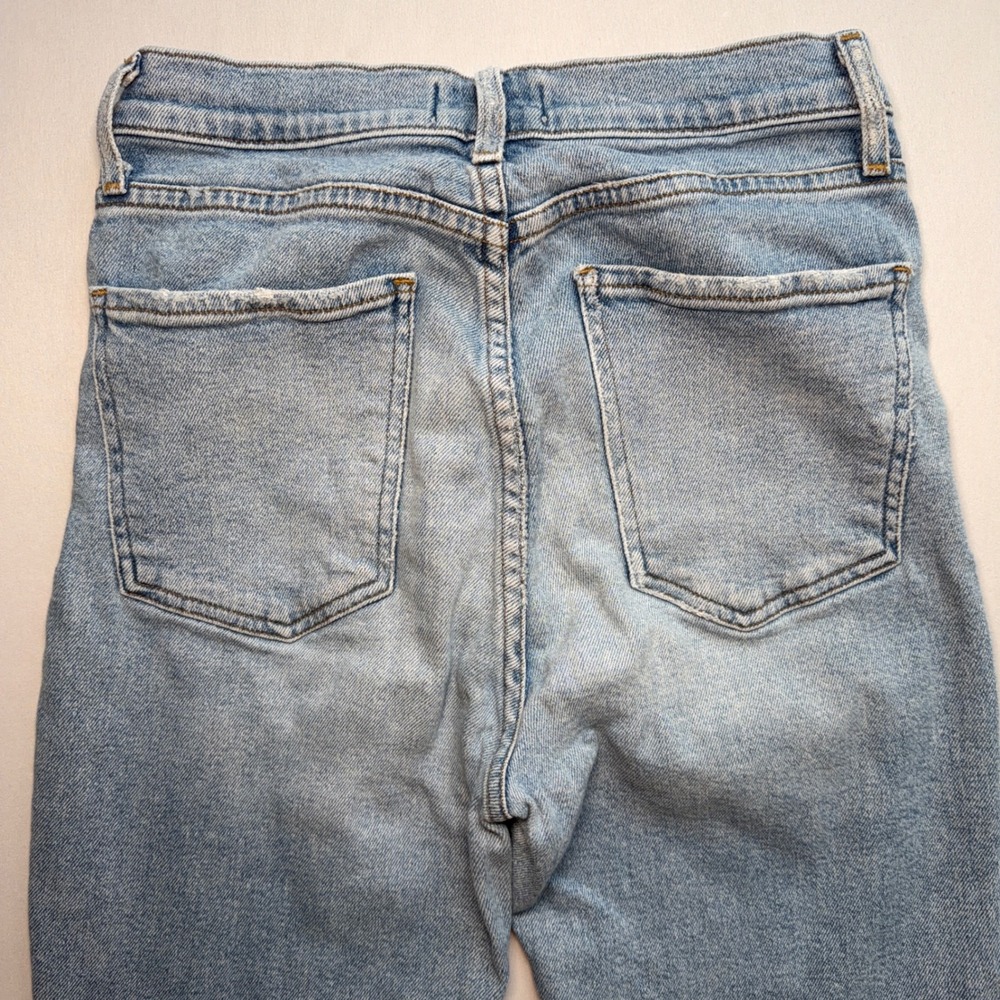 AGOLDE High Rise Jeans Womens 26 Straight Leg Blue Denim Button Fly Light Wash - Picture 14 of 14